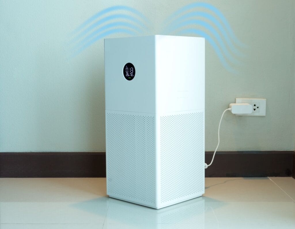 Purificatoarele de aer smart – Control prin voce și aplicații mobile Purificator de aer smart conectat la o priză, compatibil cu Google Assistant și Alexa
