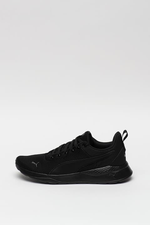 Puma, Pantofi sport de piele ecologica si material textil Anzarun Lite, Negru