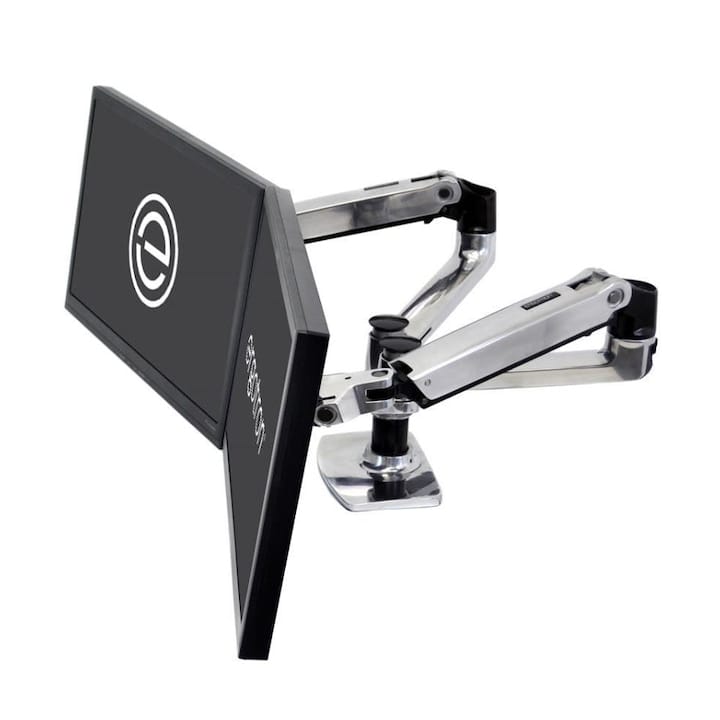 Ergotron - LX Dual Side-by-Side Arm