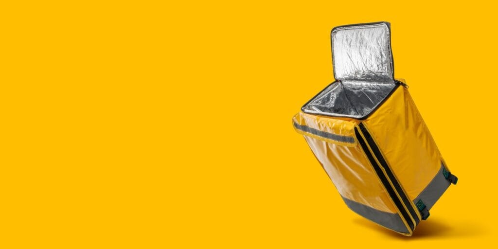 Geantă termoizolantă de prânz galbenă – păstrează alimentele proaspete la muncă