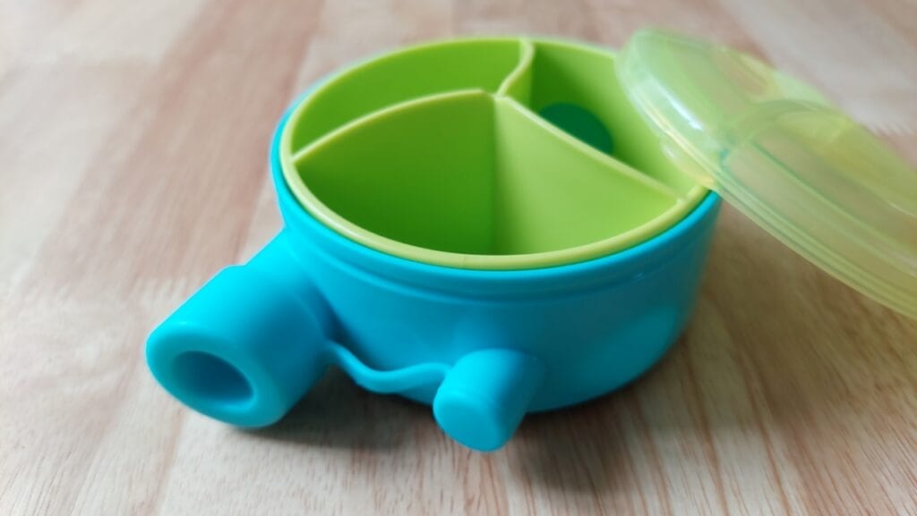 recipient lapte praf compartimentat plastic fără BPA siguranță alimentară