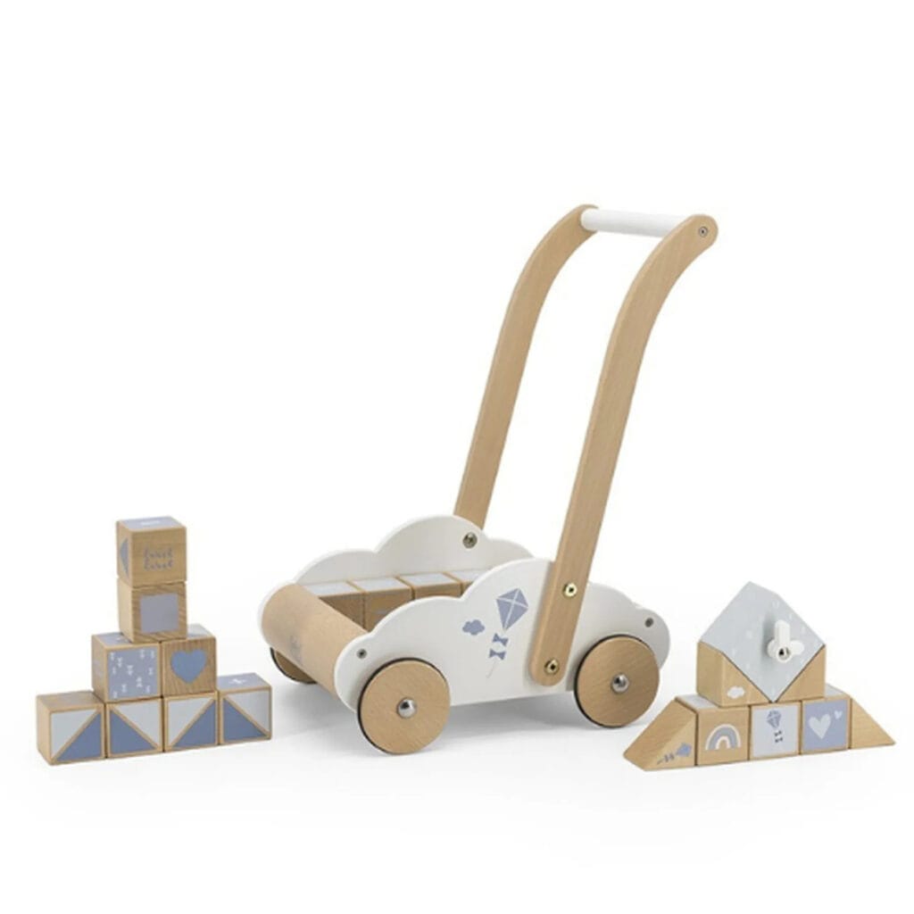 Label Label Wooden Walker Blue
