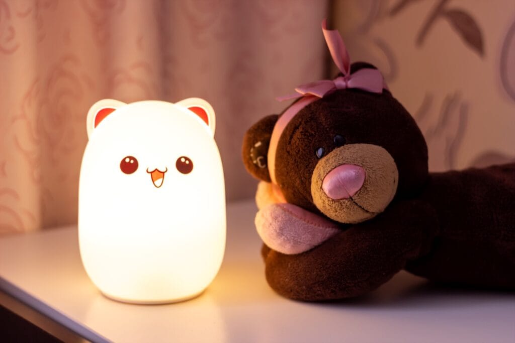 lampă de veghe portabilă copii design simpatic lumină sigură călătorii