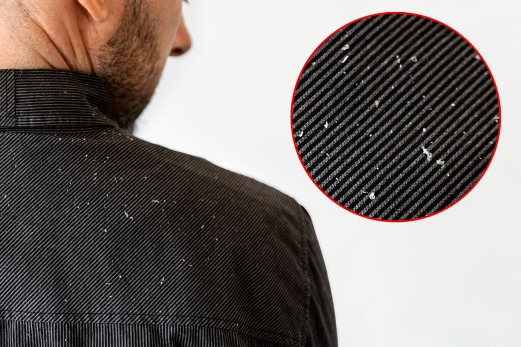 Efectul sezonului rece și cald asupra mătreții la adulți mătreață cauzată de dermatită seboreică, impactul anotimpurilor asupra scalpului, coji albe pe haine negre